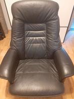 Lederen Draai fauteuil, Ophalen, Minder dan 75 cm, Leer, Zo goed als nieuw