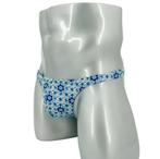 Heren blauwe bloemen zwemstring zwemslip zwembroek, Kleding | Heren, Badmode en Zwemkleding, Verzenden, Blauw, Zwemslip