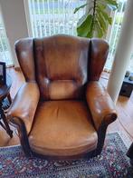 Schapenleren fauteuil Joris model Teun (laag), Huis en Inrichting, Ophalen, Gebruikt, 50 tot 75 cm, Leer