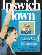 JOJAN CRUYFF/CRUIJFF Programma Ipswich Town- FC BARCELONA, Verzamelen, Sportartikelen en Voetbal, Verzenden, Zo goed als nieuw