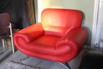 Design stoel rood - een echte eyecatcher, Ophalen, Gebruikt, Metaal, 75 tot 100 cm