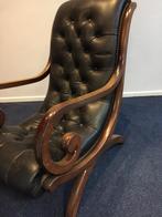 Engelse Vintage Chesterfield style Leren Fauteuil jaren 60, Huis en Inrichting, Fauteuils, Engels Chesterfield style Vintage Retro Jaren 60