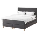Boxspring ikea, antraciet 180x200, Ophalen, Tweepersoons, Zo goed als nieuw, 180 cm
