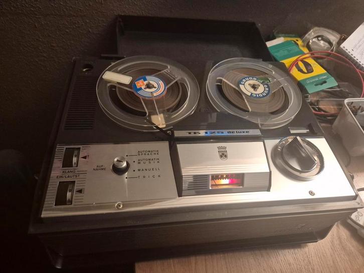 Grundig TK 125 de Luxe Bandrecorder, Audio, Tv en Foto, Bandrecorders, Bandrecorder, Met stofkap, Met banden, Ophalen of Verzenden