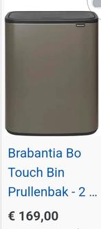 Platinum prullenbak Brabantia, Huis en Inrichting, Woonaccessoires | Prullenbakken, Ophalen, 50 tot 75 cm, 40 liter of meer, Zo goed als nieuw
