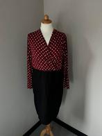 Marccain jurk polkadot zwart Bordeaux, wit 40, Maat 38/40 (M), Ophalen of Verzenden, Zo goed als nieuw, Rood