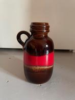 Vintage, retro vaas, donker bruin rood, West Germany, Ophalen of Verzenden