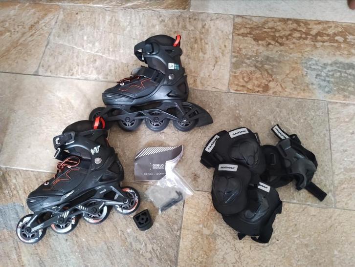 Oxelo Skates rolschaatsen maat 32 - 35 en Nijdam bescherming, Sport en Fitness, Skeelers, Gebruikt, Inline skates 4 wielen, Overige merken