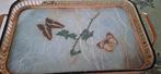 Vintage Vlinder dienblad, Ophalen of Verzenden, Zo goed als nieuw, Rechthoekig, Hout