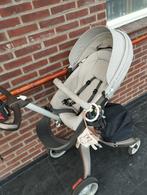 Mooie Stokke met regenhoes en maxi cosi adapters, Kinderen en Baby's, Kinderwagens en Combinaties, Verstelbare duwstang, Zo goed als nieuw