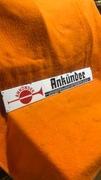 Duits emaille bord Ankünder, Ophalen of Verzenden, Zo goed als nieuw, Reclamebord