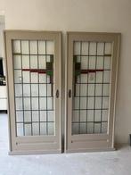 Mooie glas in lood deuren ensuite, jaren 30, IZGST, Doe-het-zelf en Verbouw, Ophalen, Gebruikt, 80 tot 100 cm, Overige typen