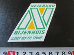 sticker logo reisburo nijenhuis zeker uit en thuis, Verzamelen, Ophalen, Zo goed als nieuw, Bedrijf of Vereniging