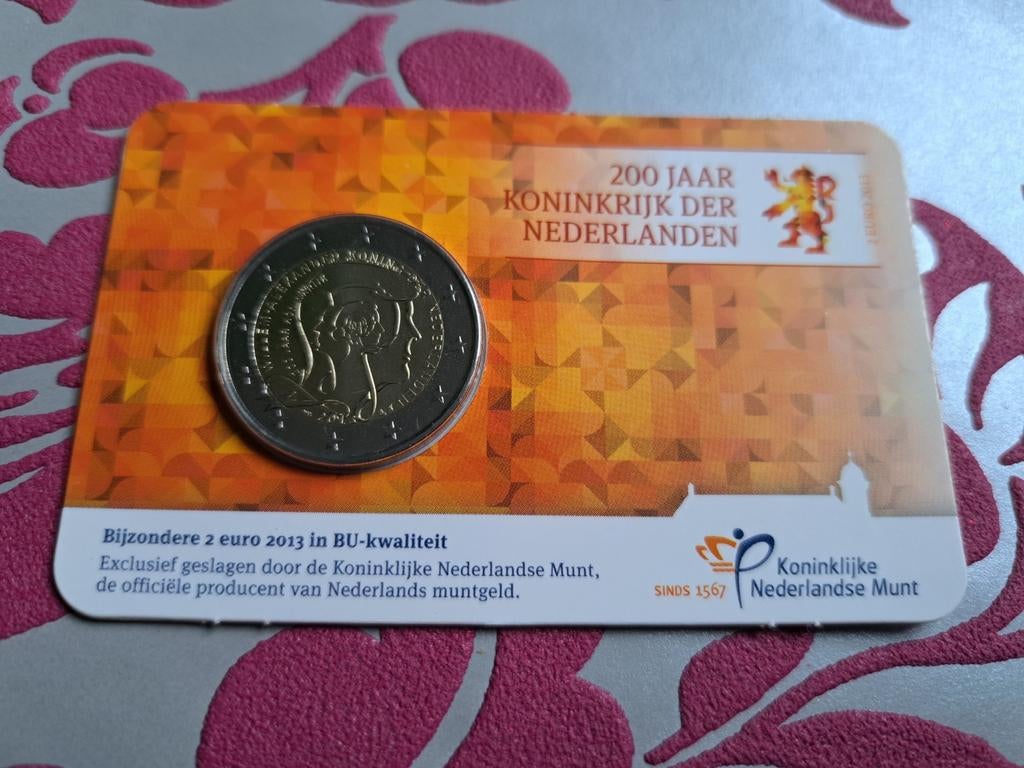 2 euro coincard 200 jaar Koninkrijk 2013, Postzegels en Munten, Munten | Nederland, Ophalen of Verzenden, Euro's
