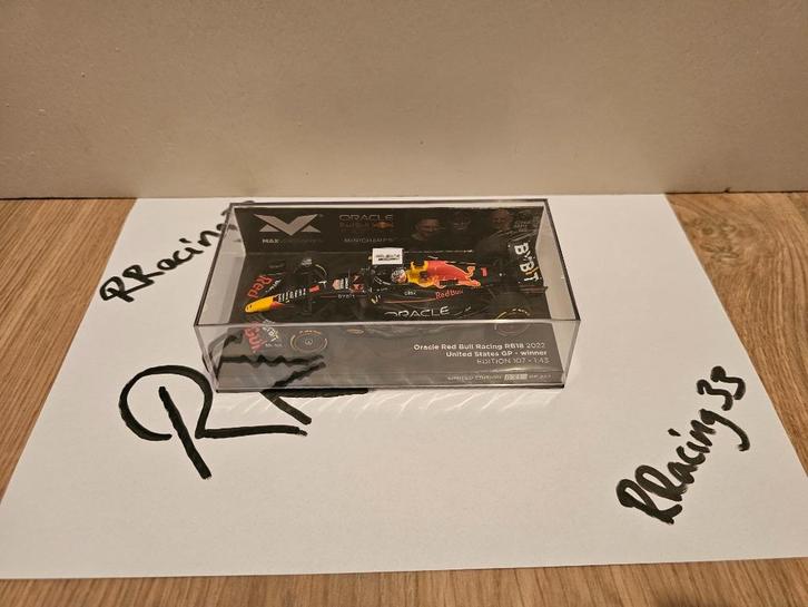 Verstappen Editie 107 winnaar Verenigde Staten USA 2022 rb18, Verzamelen, Automerken, Motoren en Formule 1, Nieuw, Formule 1, Ophalen of Verzenden