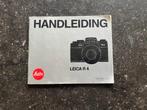 Handleiding Leica R4, Audio, Tv en Foto, Fotocamera's Analoog, Ophalen of Verzenden, Gebruikt, Leica