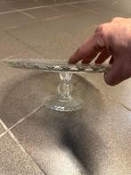 Glazen Taartschaal antieke schaal, Ophalen, Schaal, Rond, Glas