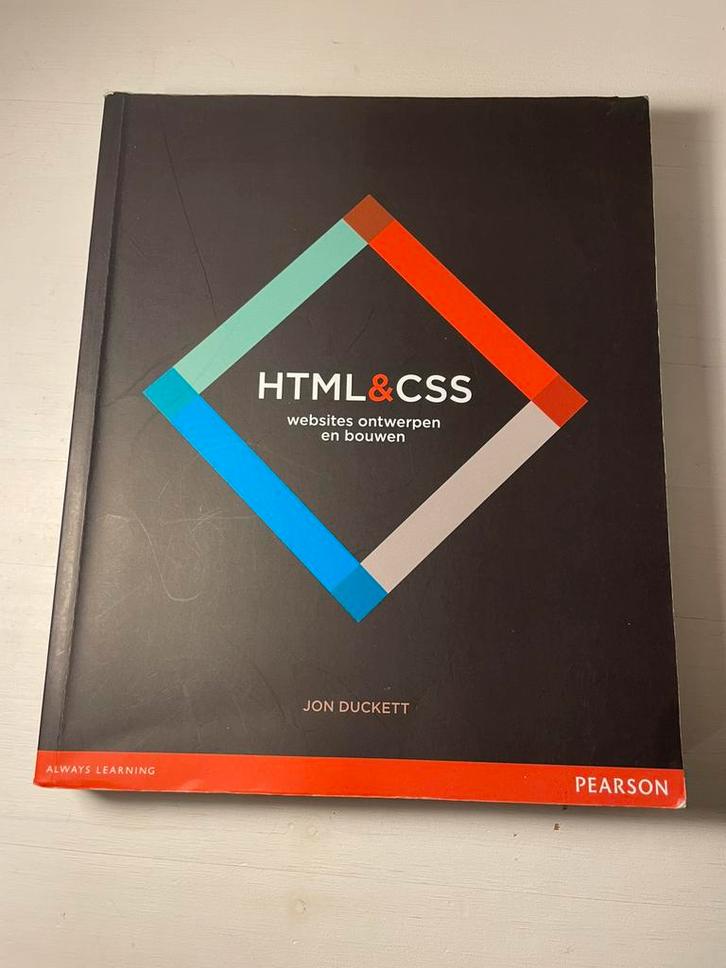 MBO boek HTML en CSS - websites ontwerpen en bouwen, Boeken, Studieboeken en Cursussen, Zo goed als nieuw, MBO, Beta, Ophalen of Verzenden