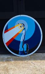 Emaille reclamebord Marchal Peugeot - Reproductie., Ophalen, Reclamebord, Gebruikt, .