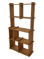 Vintage wandkast boekenkast grenen vakkenkast jaren 70, Gebruikt, Vintage, Grenenhout, 25 tot 50 cm