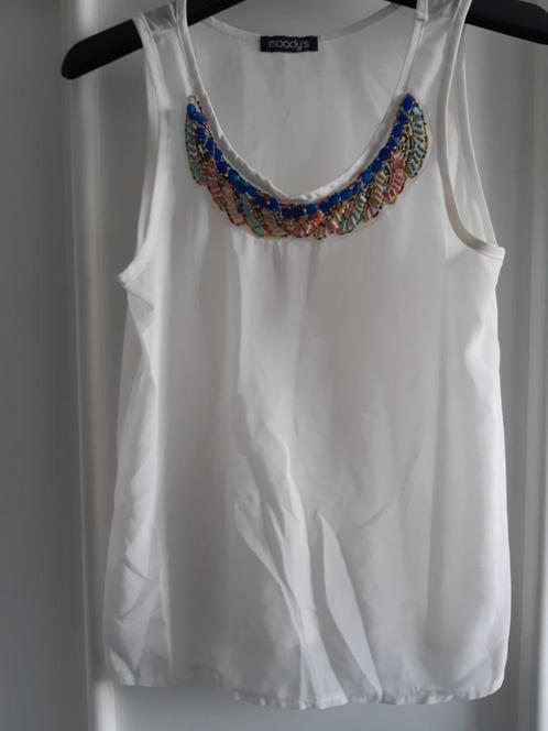 Mooie blouse top in maat S/36, Kleding | Dames, Tops, Zo goed als nieuw, Maat 36 (S), Wit, Zonder mouw, Ophalen of Verzenden