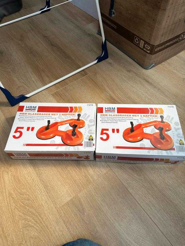 HBM Glasdrager met 3 Zuignappen - Nieuw!, Doe-het-zelf en Verbouw, Gereedschap | Handgereedschap, Nieuw, Ophalen of Verzenden