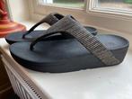 Fitflop teenslippers maat 40 zwart met div kleur glitters, Ophalen of Verzenden