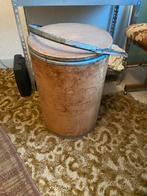 Ton afsluitbaar met ijzeren ring, Huis en Inrichting, Woonaccessoires | Prullenbakken, Ophalen of Verzenden