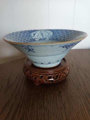 Antieke Chinees blauw-witte Porseleinen kom - Qinghua kom beschikbaar voor biedingen