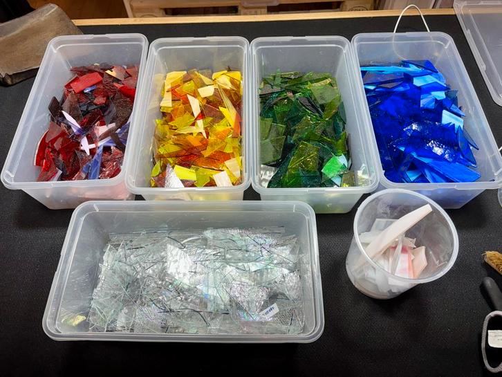 Rest-/Mozaïekglas - Diverse Kleuren (prijs per kilogram), Hobby en Vrije tijd, Knutselen, Gebruikt, Materiaal, Ophalen