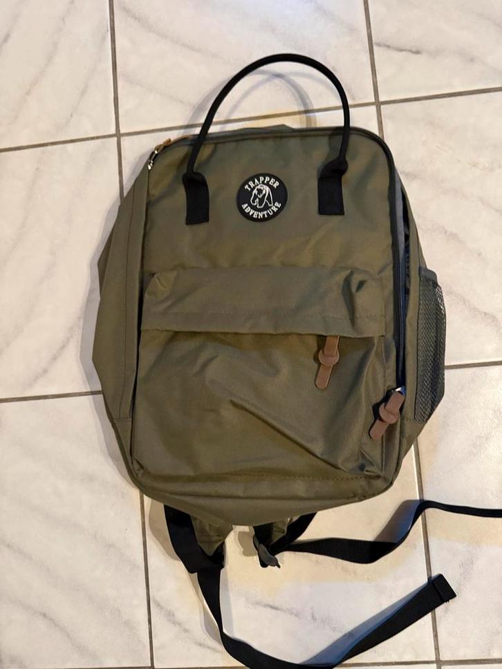 Groene Rugzak - Trapper Adventure. Nieuw, Sieraden, Tassen en Uiterlijk, Tassen | Rugtassen, Nieuw, Overige merken, 25 tot 40 cm
