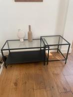 VITTSJÖ Bijzettafel, salontafel, set van 2, 90x50 cm, Huis en Inrichting, Tafels | Sidetables, Ophalen, Zo goed als nieuw, Glas