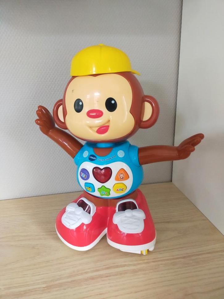 VTech Swing & Speel Aap - Interactief Speelgoed, Kinderen en Baby's, Speelgoed | Babyspeelgoed, Gebruikt, Overige typen, Ophalen of Verzenden