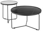 Ronde Koffie- en Bijzettafel Set - Keramisch Blad, Metaal of Aluminium, Rond, Nieuw, 75 cm of meer