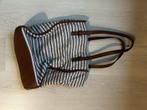 Gestreept Handtas met Bruine Details, Ophalen, Gebruikt, Bruin, Handtas