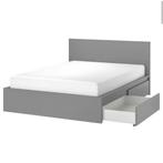IKEA MALM bed 160x200 incl twee lades, 160 cm, Gebruikt, Ophalen of Verzenden, Wit