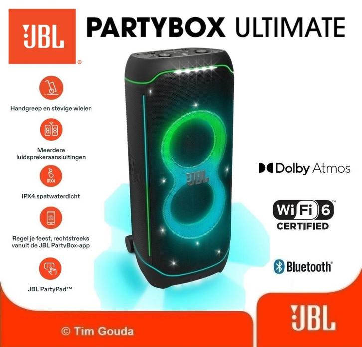 ✅ JBL Partybox Ultimate - NIEUW, Audio, Tv en Foto, Luidsprekers, Nieuw, Overige typen, 120 watt of meer, JBL, Ophalen of Verzenden