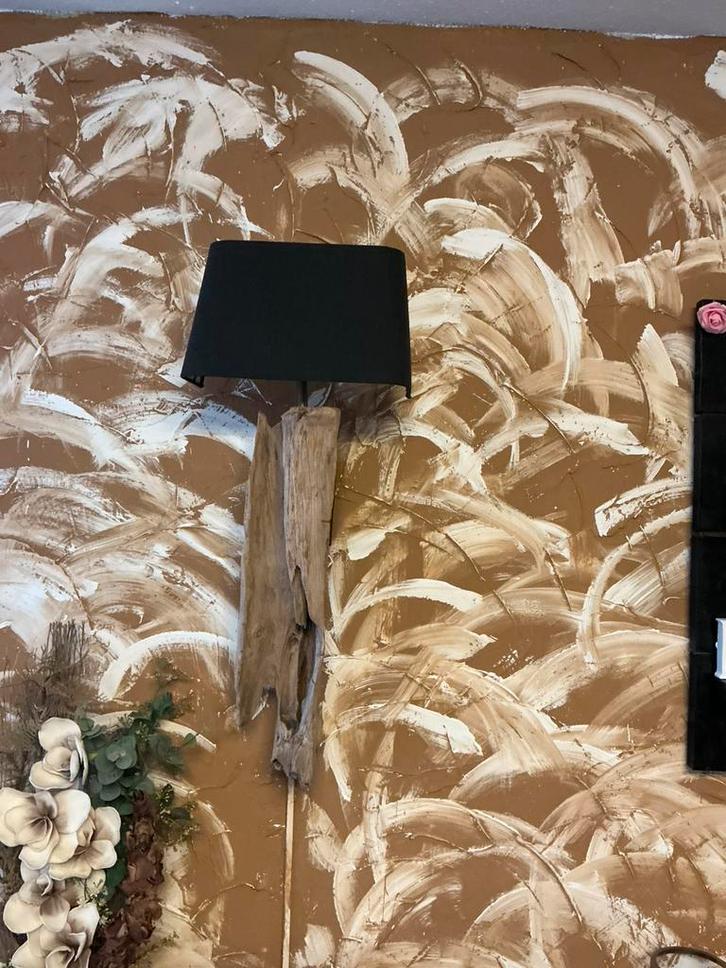 4x Driftwood designlampen – uniek hout met zwarte kap, Huis en Inrichting, Woonaccessoires | Wanddecoraties, Zo goed als nieuw