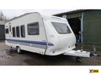 Hobby 520 met airco en mover VT +LUIFEL, Dwarsbed, Rondzit, Hobby, Bedrijf