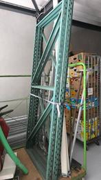 Ijzer sterke pallet stelling met 3 staanders en 9 liggers, Huis en Inrichting, Kasten | Stellingkasten, Ophalen, Gebruikt, Van puffelen