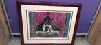 Gesigneerde kunstdruk “Dancing with the Dogs” – Eric Toebosc, Ophalen of Verzenden, Zo goed als nieuw, Hout, 50 tot 75 cm