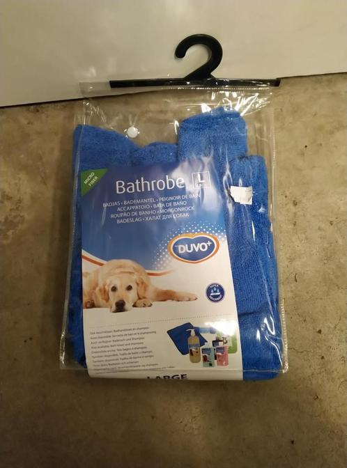 Honden badjas Duvo plus maat large 40 cm blauw, Dieren en Toebehoren, Honden-accessoires, Nieuw, Ophalen of Verzenden