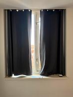 IKEA HILLEBORG gordijnen met ringen - grijs verduisterend, Ophalen, Zo goed als nieuw, Grijs, 200 cm of meer