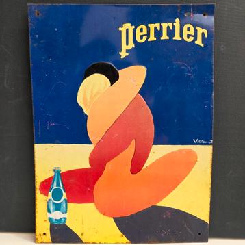 Emaille bord Perrier, Bernard Villemot  beschikbaar voor biedingen