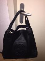 Shopper tas, zwart leer met Gucci Logo, NIEUW, Ophalen, Nieuw, Zwart, 30 cm of meer
