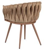 Wave Chair Caramel – Luxe Eetkamerstoelen, Overige kleuren, Verzenden, Japandi, Hotel Chique, Modern, Metaal