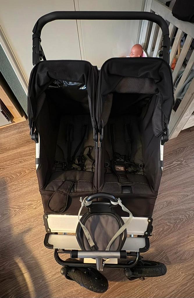 Mountain duowagen, geschikt voor 3 of 4 kinderen!, Kinderen en Baby's, Buggy's, Gebruikt, Overige merken, Duomodel, Regenhoes