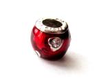 925 Zilveren BACIO ITALY Murano Glas bedel Emaile Swarovski, Verzenden, Zilver
