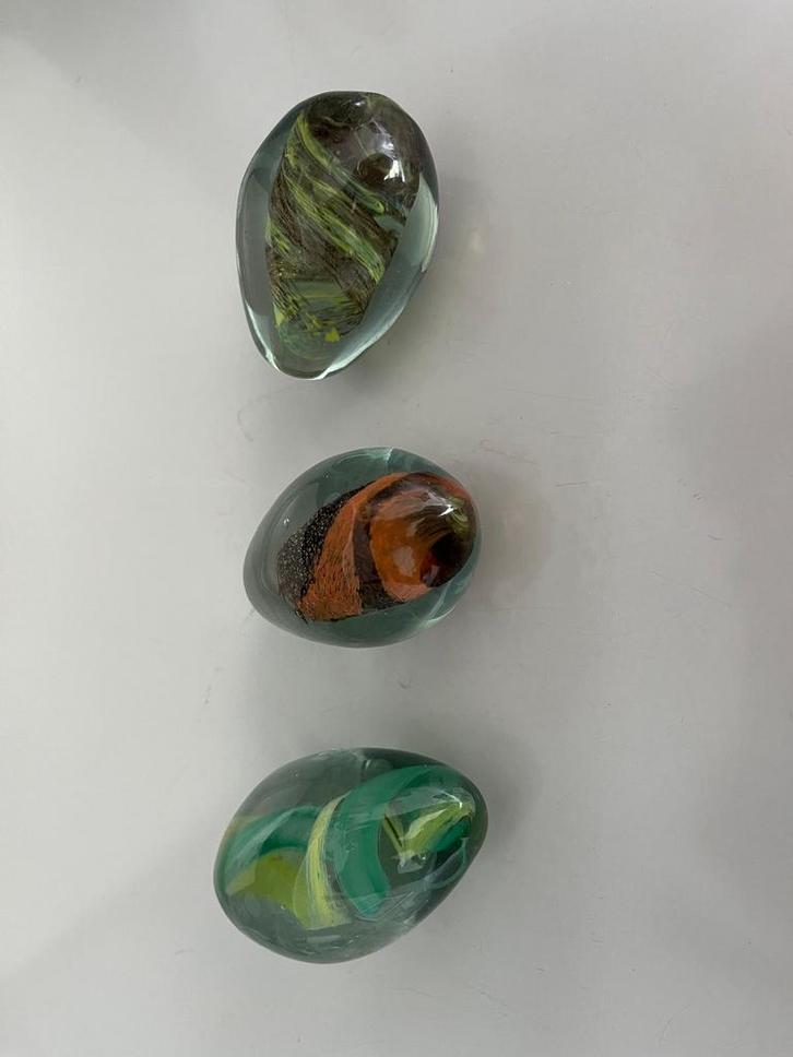 Glazen Eieren - Decoratief, Antiek en Kunst, Antiek | Glas en Kristal, Ophalen of Verzenden