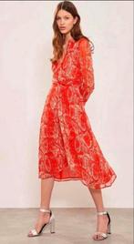 Mint Velvet schitterende jurk rood Chiffon slangenprint 40, Maat 38/40 (M), Verzenden, Nieuw, Mint Velvet